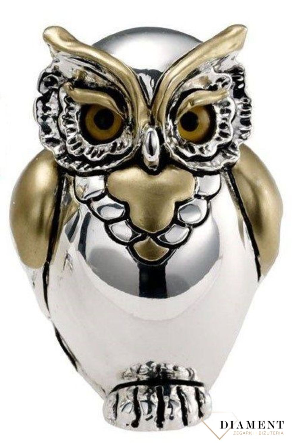 Figurka Sowa na szczęście 5,5cm VR17061 ORO. Figurka sowy to idealny prezent na wszelkie okazje, zaręczyny, złote gody, obchody, lecie, urodziny, rocznice oraz dekorację. Posrebrzana sówka..jpg